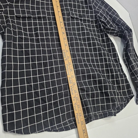 Lauren Ralph Lauren Button Up Blouse Womens M Black Tattersall Preppy Old Money - Picture 8 of 8